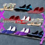 Plastic and Metal 3-Tier Shoe Rack