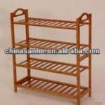 4 tower bamboo shoe rack