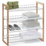 4-Tier Bamboo Frame Shoe Rack