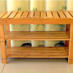 Large BAMBOO 3 SHELF SHOE RACK