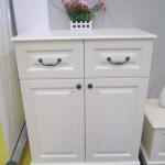 White wooden two-doors shoes cabinet MGR-9726