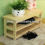 Pine wooden shoe rack with high quality