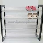 Wooden shoe-rack with 4 tiers