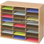 24 Compartment Literature Organizer wood cabinet