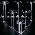 LY-1149 6 tier clear acrylic shoes display stand/rack/holder