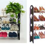 Convertible Lightweight 4 Tier Shoe Rack (12 Pairs)