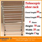 Hot selling vertical home stainless steel folding wall mounted shoe racks