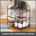 Metal shoe store display racks