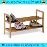 2 tiers wooden oak shoe rack