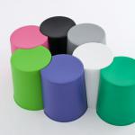 PETALO modular stackable plastic stool black