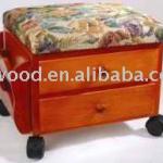 Two Drawers wooden FootStool