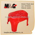 red modern plastic children stool with fish mesh