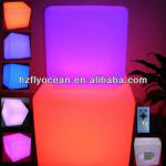 FO-8542 Living room furniture bench,Led cube ottomans,outdoor LED lighted up stool