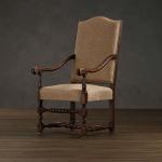 solid oak side chair with rattan-YW-F001