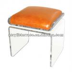 Acrylic perspex lucite plexiglass stools with cushion-LZ1312281410