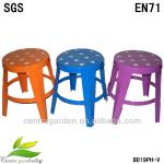 Colorful metal garden supply stool chair wholesale-BD19PH-V