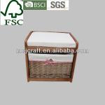 palownia small wood storage footstool wicker drawer cabinet