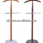 solid wood and stainless steel coat stand-XY101