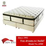 Commercial pillow top double bed mattress with elastic pocket spring