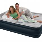 2014 High Quality Comfortable Flocked inflatable air mattress. inflatable air bed with built-in pump