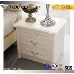 White gloss beatiful hand painting night stand for bedroom furniture 801