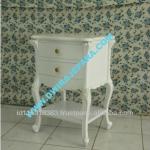 French Furniture of white Painted 2 drawers Nightstands table bedroom set