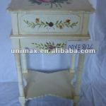 2012 new design unique white hand painted wood side table