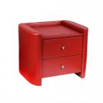 Bedside PU with MDF base cabinet 2-drawer CARMEN A5 Red Cherry Beige pearl White pearl Pearl cream colors