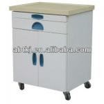 cheap plastic sprayed carbon steel metal hospital bedside cabinet