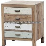 Chinese antique recycled wood distressed bedside cabinet