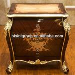 Vintage Brown Marquetry Nightstand/ Night Table in European Style BF11-0211c