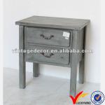 Shabby french chic distressed rustic wood bedside table