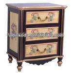 MDF craft hand painted antique wooden night table/antique bedside tables