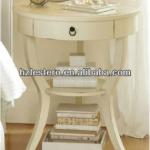 french style white round bed side table