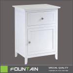 Modern Free Standing Small White Wooden Side Table Cabinet