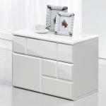 white elegant simple bedstand night table night stand G56