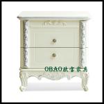 New Anitique European style solid wood antique white night stand-OB-509