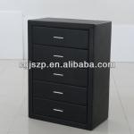 modern style black leather night stand with drawers LCT01