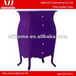 New design post modern style purple charpie 5 drawers night stand