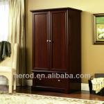 Cherry wooden armoire with two drawers