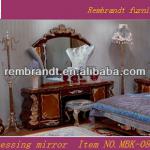 classic wooden dressing table and mirror