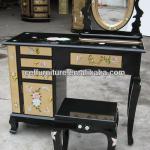 black Asia dresser Oriental dresser mirror stool korean dresser