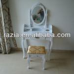 (T006) Solid wood white mirror dresser