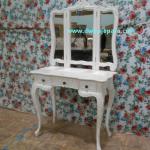 Antique Dresser with Mirror Furniture - White Painted Furniture Dressing Table