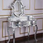 Neo classic solid wood dressing table/dresser with sliver leaf gilding