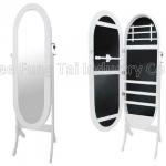 Modern design Oval Jewellery Cabinet with Mirror