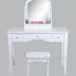 Wooden Mirrored Dresser with Drawer and Stool-PY-8102