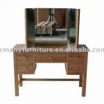 Rizhao Harmony solid oak bedroom dresser table &amp; mirror