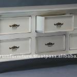 6 Drawer Solid Timber Antique Dresser-SB 006 CV PL (WB)