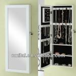 fashion Antique french wooden white black jewelry armoire wall mirror bedroom furniture 2013